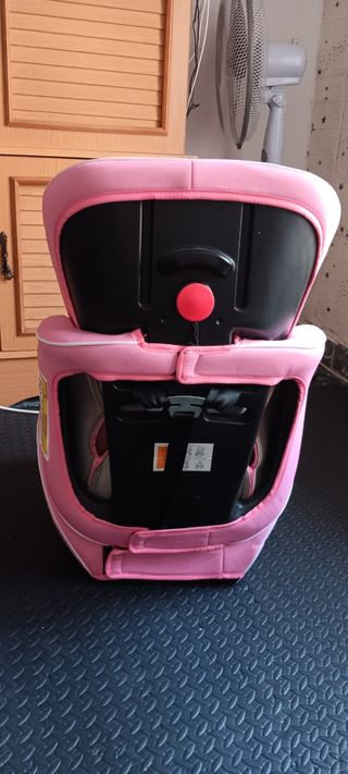 Silla de coche rosa para niña 1,2,3.