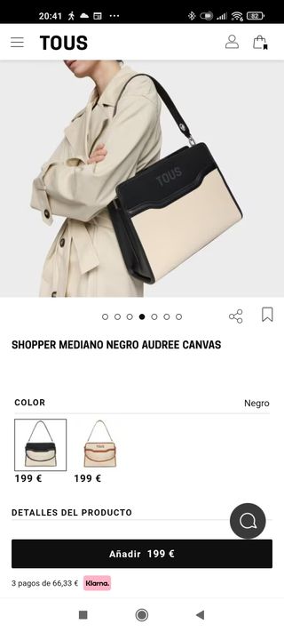 Bolso Tous Beige y Negro Nuevo