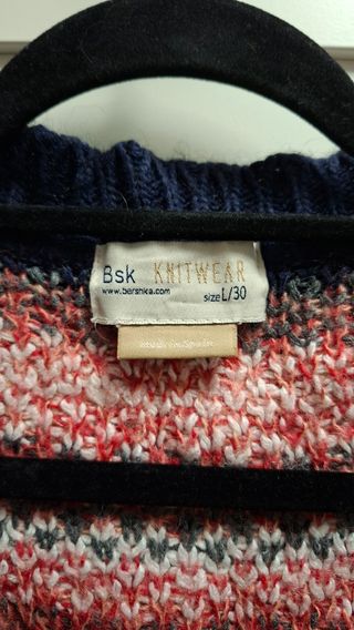 Chaqueta BSK Knitwear Étnica Multicolor Talla L