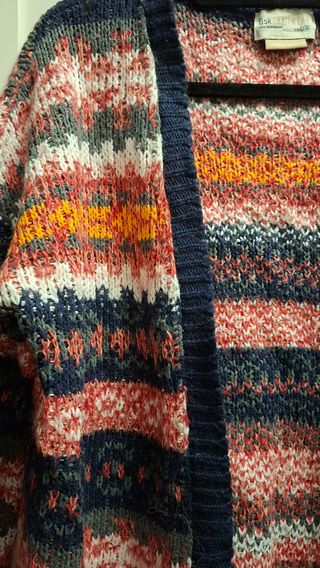 Chaqueta BSK Knitwear Étnica Multicolor Talla L