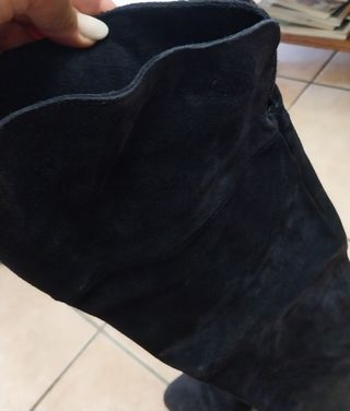 Stivali donna in camoscio nero