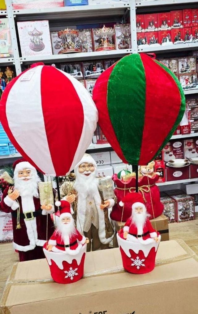 Babbo Natale/mamma natale Mongolfiera Decorazione