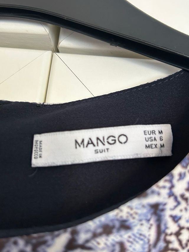 Vestido largo estampado Mango