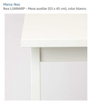 Mesa auxiliar Ikea LUNNARP blanca