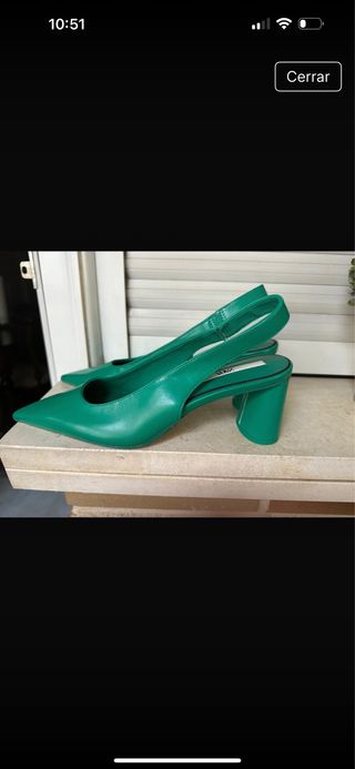 Zapatos Zara verdes sin estrenar