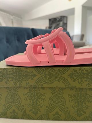 Chanclas Gucci Rosa Talla 39