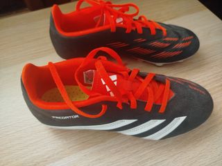 Zapatillas Fútbol Adidas Niño Negra Naranja