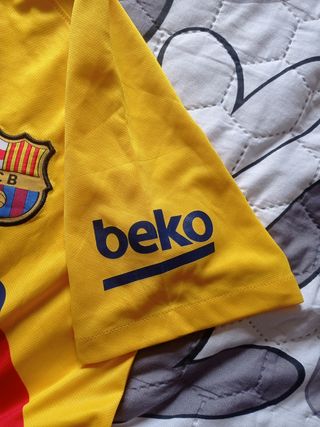Camiseta FCB Barcelona Messi Nike Amarilla