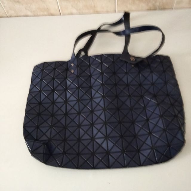 Borsa donna blu geometrica