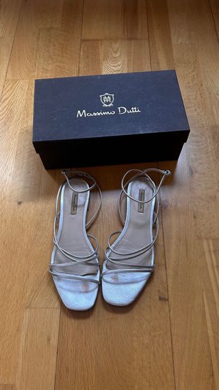 Sandalias Massimo Dutti Plata