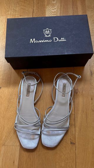 Sandalias Massimo Dutti Plata