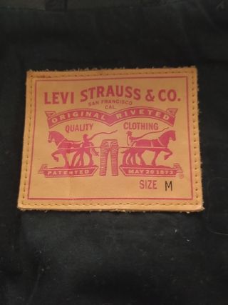 Cazadora Cuero Levi's Negra Mujer