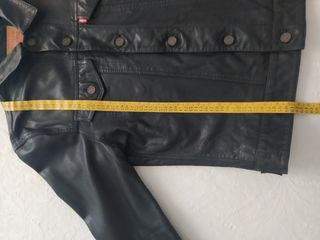 Cazadora Cuero Levi's Negra Mujer
