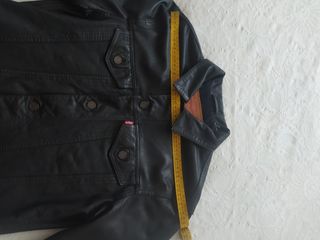 Cazadora Cuero Levi's Negra Mujer