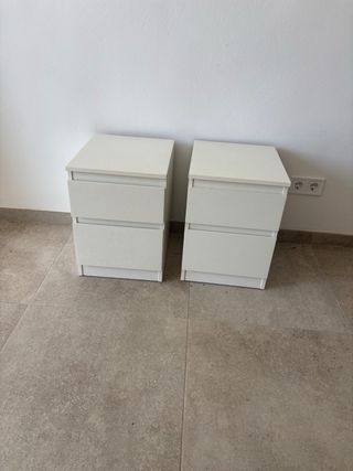 Mesitas de noche blancas (2 unidades)