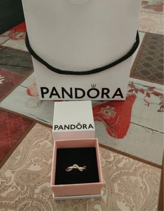 Anillo + charm Pandora Plata