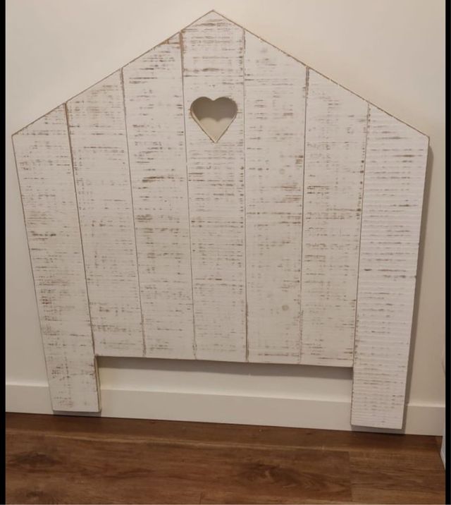 Cabecero de cama de madera blanco