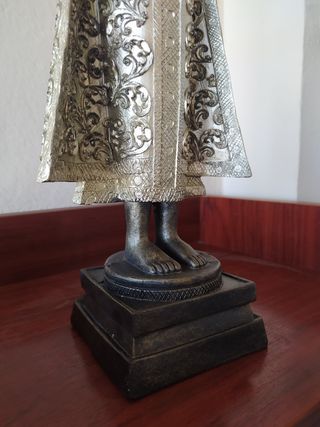 Figura Buda Grande 45 cm de pie en pedestal