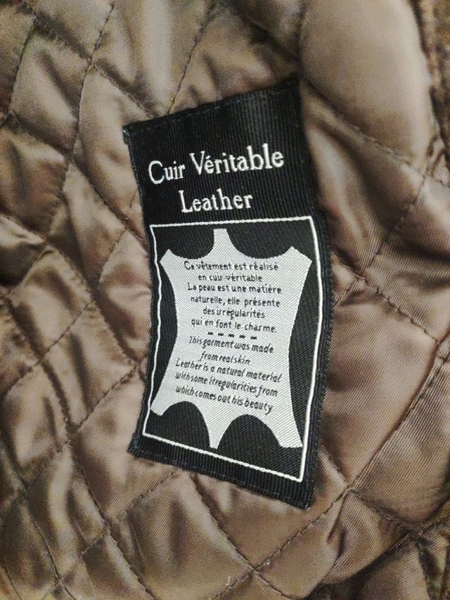 Cazadora motera  piel C.SPIRIT marrón