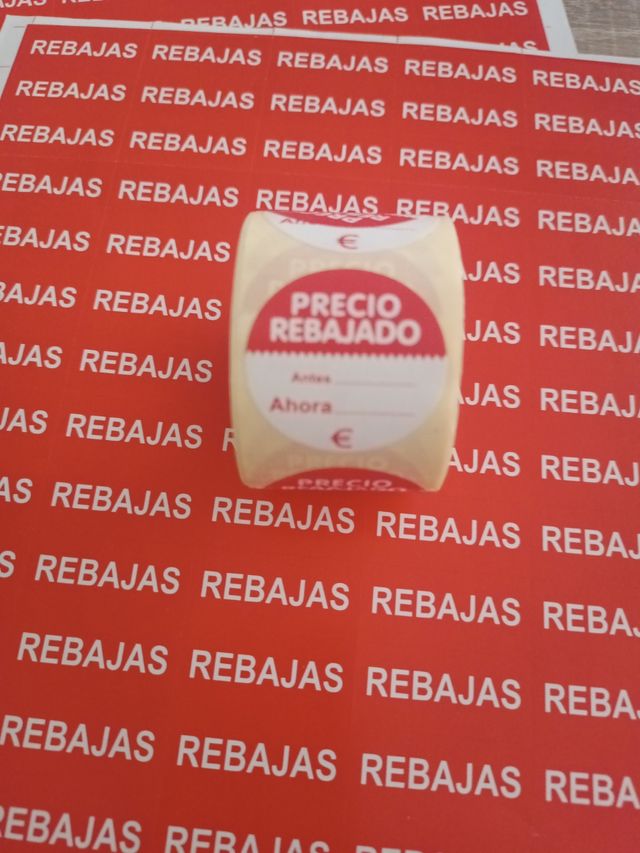 Hoja de pegatinas de rebajas