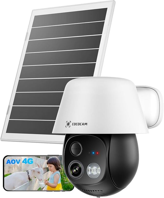 COCOCAM 24/7 AOV 4G Camara Exterior Solar 10000mAh