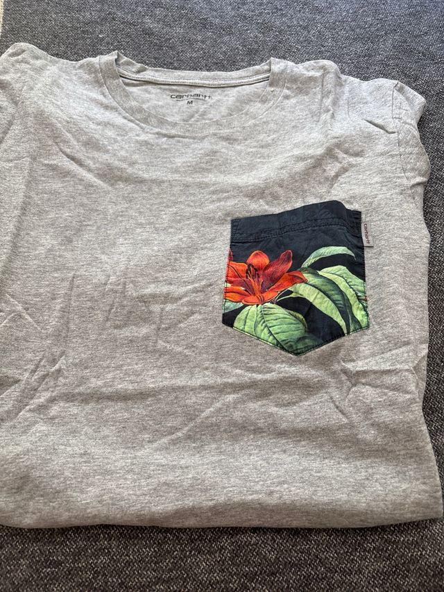 Bermudas estampadas flores naranja y camiseta