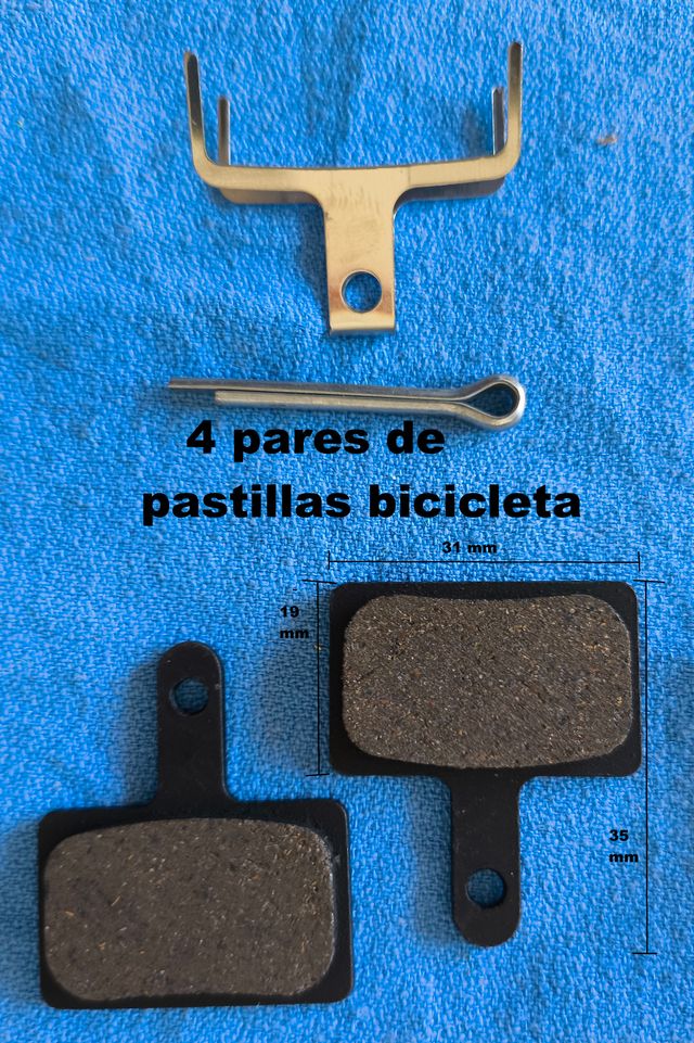 4 pares de pastillas de freno bicicleta en blister