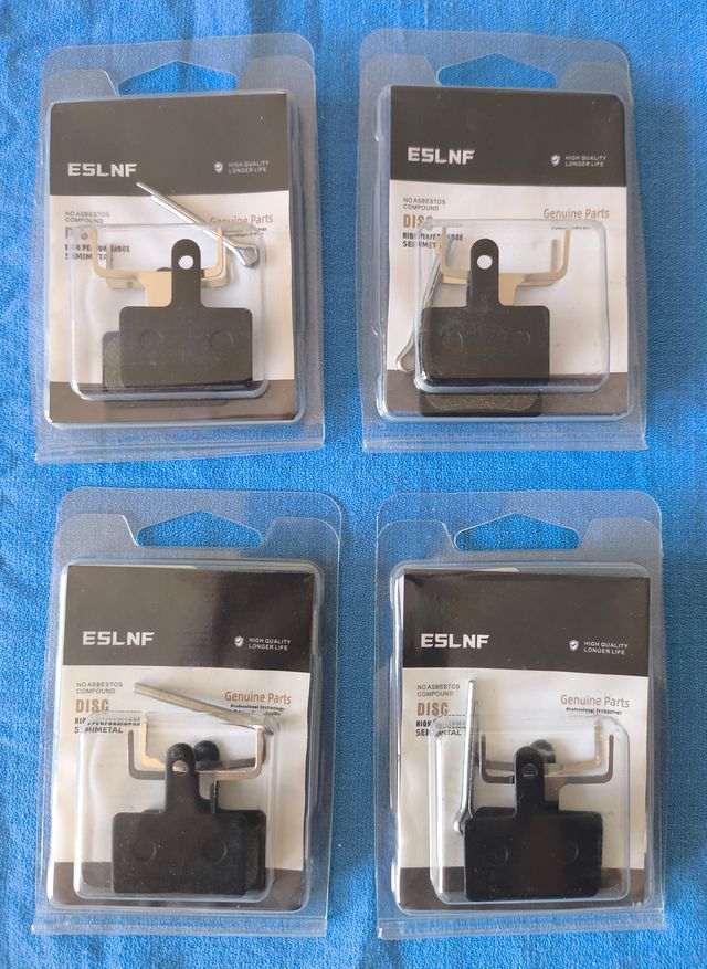 4 pares de pastillas de freno bicicleta en blister
