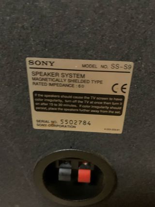 Altavoces Sony SS-S9 Magnéticamente Blindados