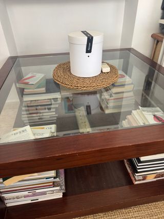 Mesa de centro madera y cristal