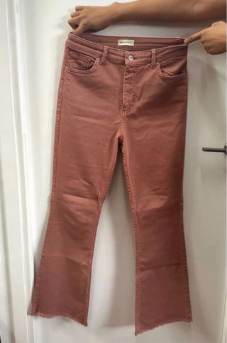 Pantalones Brownie rosas acampanados