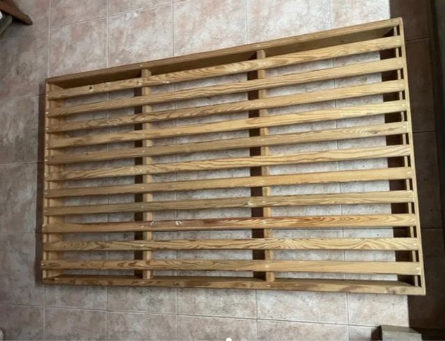 Estructura de cama, madera, sommier, llit, fusta