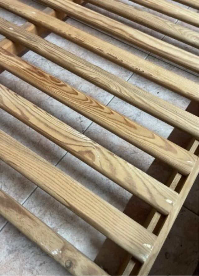 Estructura de cama, madera, sommier, llit, fusta