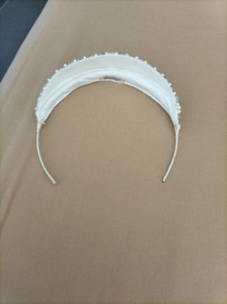 Tiara Corona Novia Perlas y Cristales