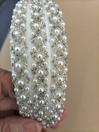 Tiara Corona Novia Perlas y Cristales