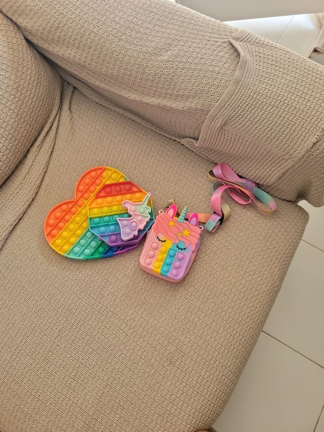 Set de 3 Juguetes Pop It i una bolsa popit
