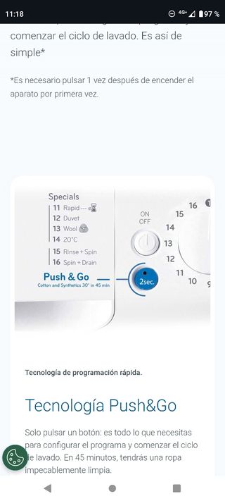 Lavadora Indesit 7kg Push & Go