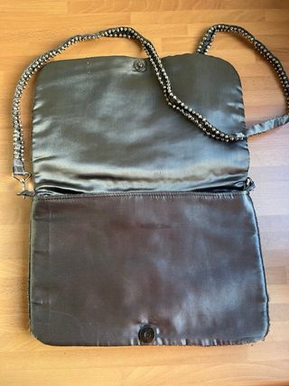 Bolso Uterqüe Gris con Pedrería