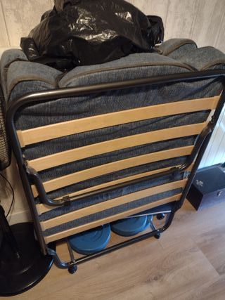 Cama Plegable Metal y Madera