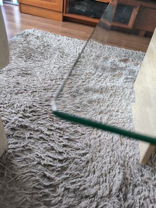 Mesa de centro de mármol y cristal