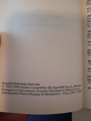 Dizionario inglese italiano