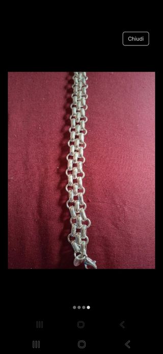 Bracciale Argento 925 Catena Intrecciata