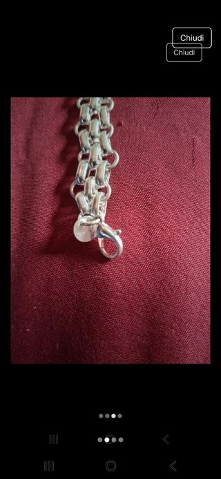 Bracciale Argento 925 Catena Intrecciata