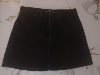 Falda tejana negra Mango Talla XS/34