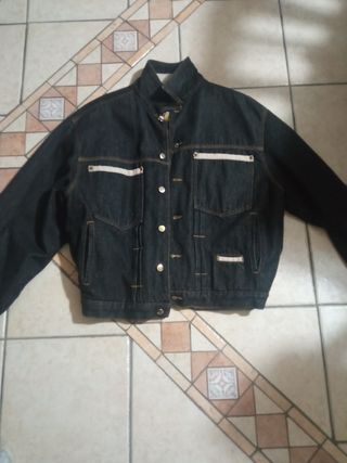 Giubbotto uomo jeans nero invernale