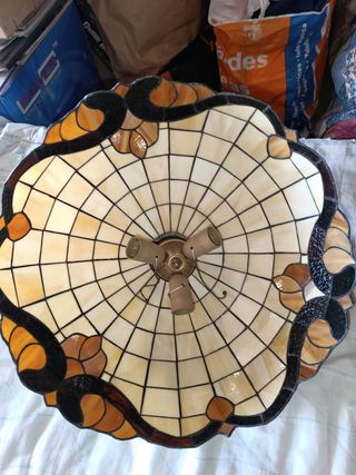 Lámpara Tiffany Beige y Marrón