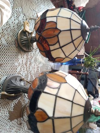 Lámpara Tiffany Beige y Marrón
