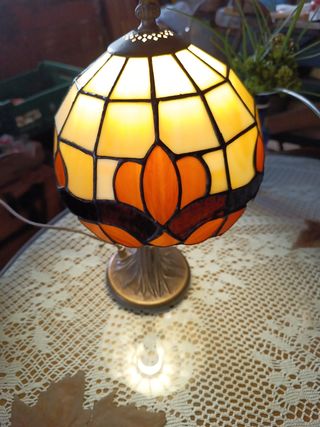 Lámpara Tiffany Beige y Marrón