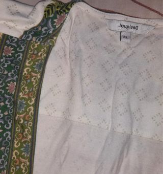 Vestido Desigual floral verde y rosa