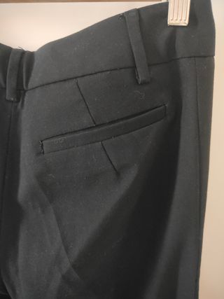 Pantalón Pirata Negro Mango Talla 34